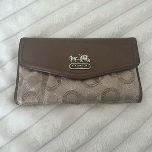 Coach Brown and Cream Women's Wallet